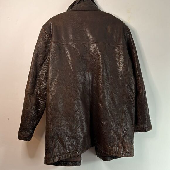 Marc New York Mens Brown Pebbled Leather Jacket - XL - Picture 5 of 9